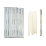 100pcs Biodegradable Straws - White - Clear Biodegradable Pack and Individually Wrapped