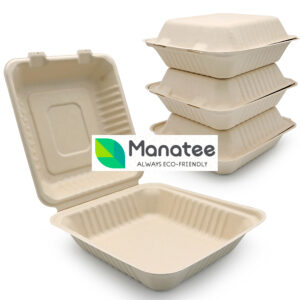 1 Compartment Biodegradable Food Container - Select Color