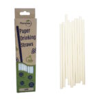 50pcs Biodegradable Straws - White - Boxed and Unwrapped