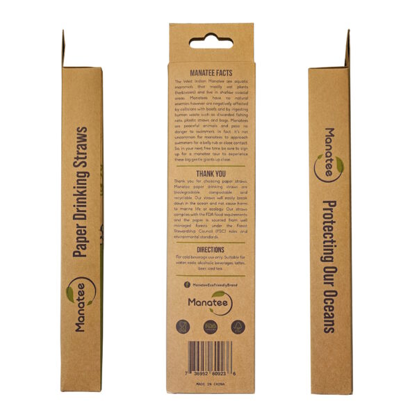 50pcs Biodegradable Straws - White - Boxed and Unwrapped - Image 5
